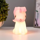 Ночник Милый единорог LED от батареек МИКС 6,5х8,5х12 см RISALUX - фото 21764002