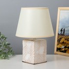 Настольная лампа Версалия E14 40Вт бело-золотая 22х22х31 см - фото 3791759