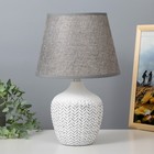 Настольная лампа Латея E14  40Вт бело-серый 20х20х35 см RISALUX - фото 319047519
