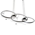 Люстра Ронделл LED 60 Вт 4000К черный 89×35×100 см BayerLux - фото 42256869