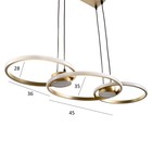 Люстра Ронделл LED 60 Вт 3000К золото 89×35×100 см BayerLux - фото 4369150