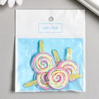 Декор для творчества акрил "Детский рисунок. Леденец прозрачный" 4х2,5 см (5 шт) - фото 805017110