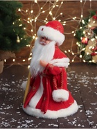 Дед Мороз под ёлку «Зимнее волшебство. Новогодняя игрушка в шубке» двигается, 30 см, красный - Фото 3