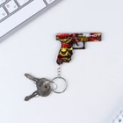 Брелок для ключей деревянный "Пистолет", 6,7 х 4,6 см - Фото 2