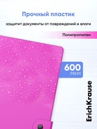 Папка-картотека на кнопке А4, ErichKrause Matt Neon, с 4 отделениями, пластик, микс - Фото 4