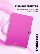 Папка-картотека на кнопке А4, ErichKrause Matt Neon, с 4 отделениями, пластик, микс - Фото 5