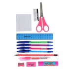 Набор настольный канцелярский, 13 предметов, ErichKrause "Office Bubble Gum", вращающийся, розовый с голубой вставкой - фото 24288123