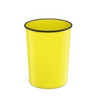 Корзина для бумаг и мусора 13.5 литров ErichKrause Neon Solid, литая, жёлтая - фото 9587955