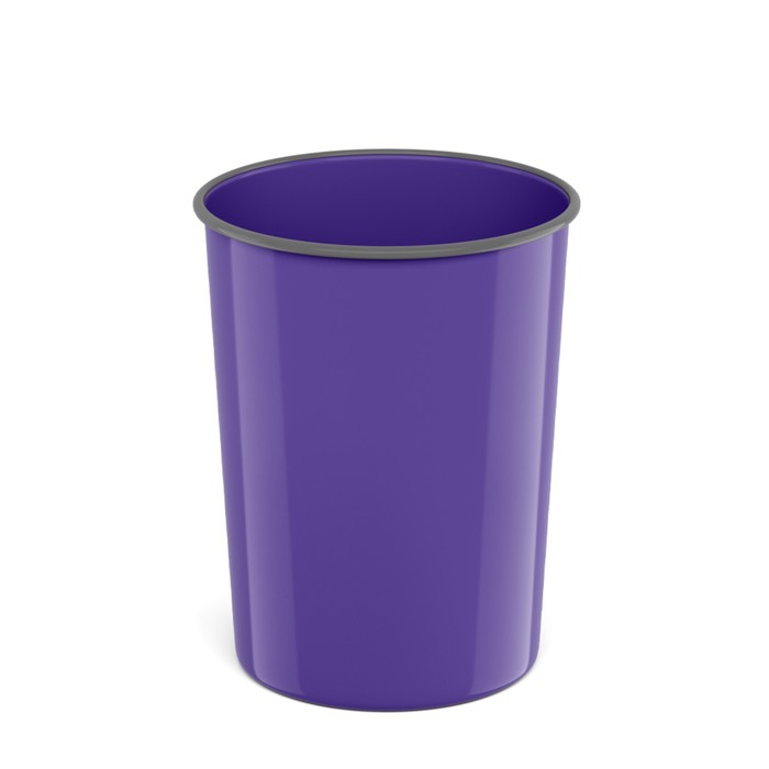 Корзина для бумаг и мусора 13.5 литров ErichKrause Caribbean Sunset, литая, фиолетовая