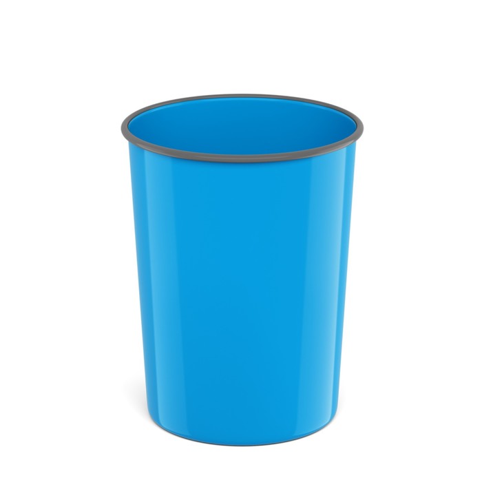 Корзина для бумаг и мусора 13.5 литров ErichKrause Bubble Gum, литая, ароматизированная, голубая