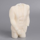 Свеча фигурная из натурального воска "Мужчина в пиджаке", 11 см, 155 г, 3 ч, белый - фото 6692409