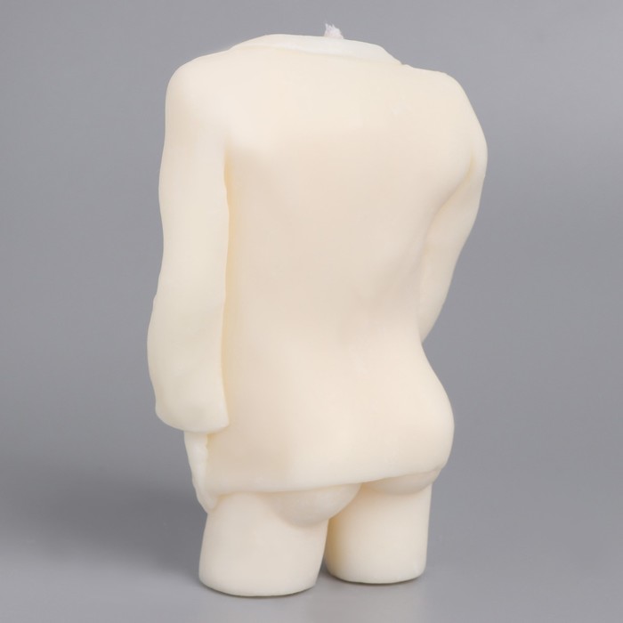 Свеча фигурная из натурального воска "Мужчина в пиджаке", 11 см, 155 г, 3 ч, белый - фото 1897262126