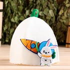 Шапка для бани с аппликацией "К взлету готов" - фото 21764538