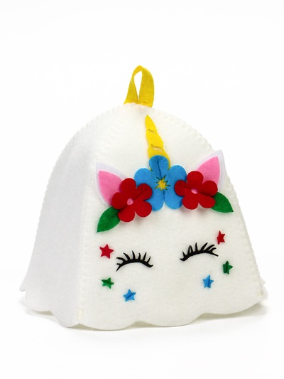 Шапка для бани и сауны «Лера», полиэстер, детская, белая