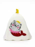 Шапка для бани и сауны «Ариэль», полиэстер, детская, белая  (артикул 9273117)  большой выбор товаров оптом и в розницу по низким ценам с доставкой