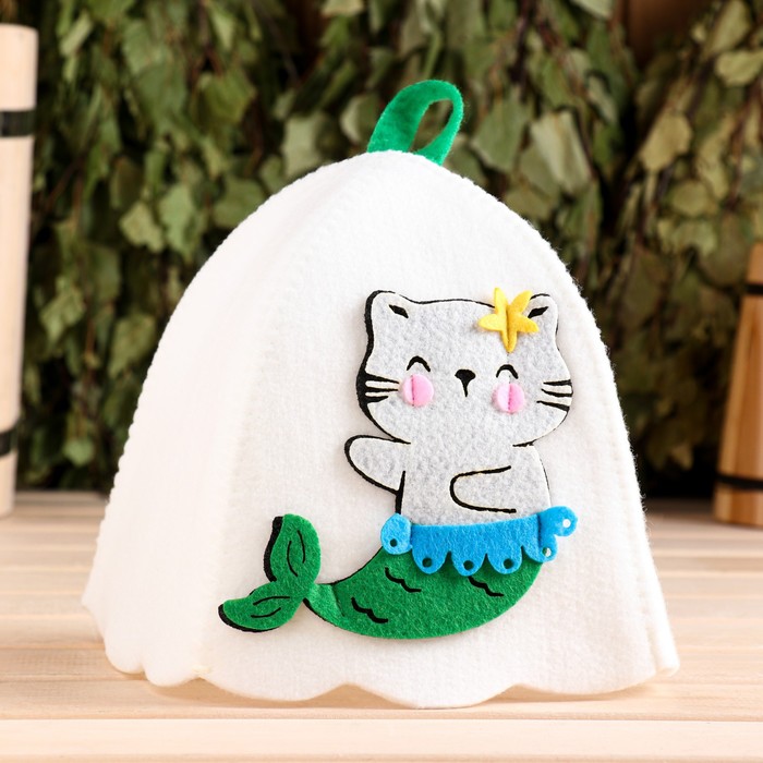 Шапка для бани с аппликацией "Алана" - Фото 1