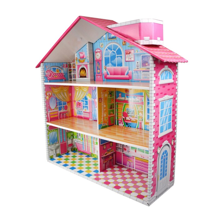 Домик кукольный Десятое Королевство Dream House «Усадьба», трёхэтажный, быстрая сборка - фото 1907525748