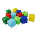 Кубики тактильные 12 элементов, 7 см - фото 110827046