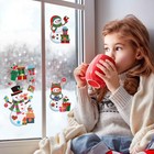 Наклейки на окна "Новогодние" снеговики, подарки, 41 х 29 см - фото 7436878