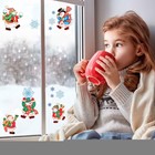 Наклейки на окна "Новогодние" снеговики, 41 х 29 см - фото 6692881
