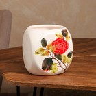 Горшок для цветов "Розы", с узором, разноцветный, керамика, без поддона, 1.2 л, 1 сорт, Иран, микс - Фото 2