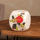 Горшок для цветов "Розы", с узором, разноцветный, керамика, без поддона, 1.2 л, 1 сорт, Иран, микс - Фото 4