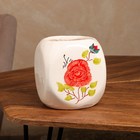 Горшок для цветов "Розы", с узором, разноцветный, керамика, без поддона, 1.2 л, 1 сорт, Иран, микс - Фото 9