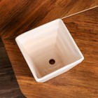 Горшок для цветов "Пирамида", белый, керамика, без поддона, h=14 см, 1.7 л, 1 сорт, Иран - фото 43988243