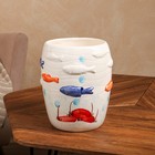 Горшок для цветов "Рыбы", разноцветный, керамика, без поддона, h=25 см, 5.5 л, 1 сорт, Иран 9241020 - фото 14554514