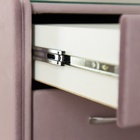 Широкая тумба «Алеро», 502×430×510 мм, 3 ящика, стекло, премиум велюр, цвет пыльная сирень - Фото 6