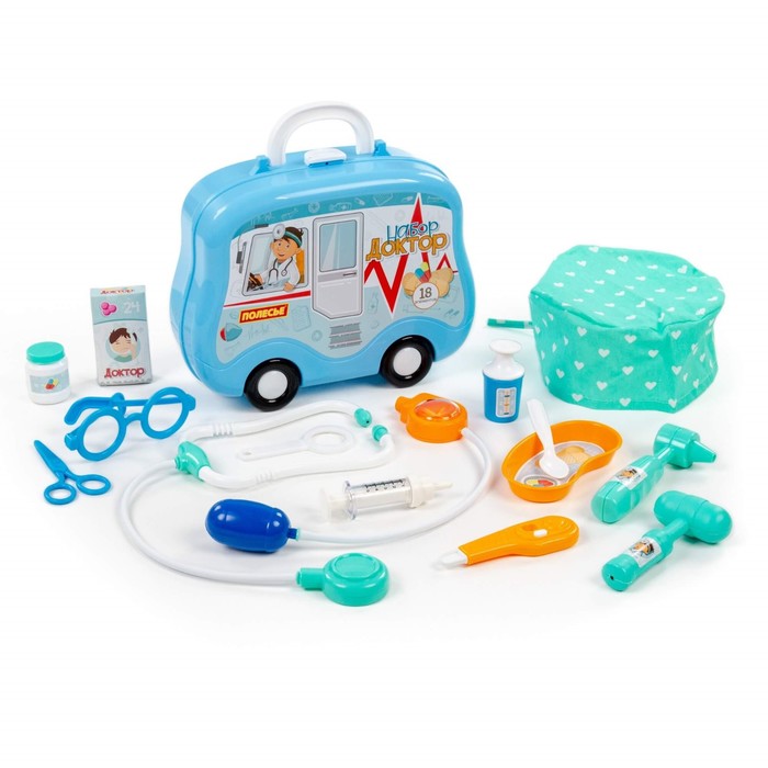 Набор «Доктор №17», в чемоданчике на колёсиках, 18 элементов 56544