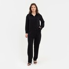 Костюм женский (рубашка, брюки) MINAKU: Silk pleasure цвет чёрный, размер 48 - фото 319048648