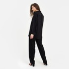 Костюм женский (рубашка, брюки) MINAKU: Silk pleasure цвет чёрный, размер 48 - Фото 3