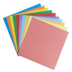 Бумага цветная для оригами и аппликаций 20 х 20 см, 10 листов, 10 цветов, Calligrata, 80 г/м2, в папке - Фото 2