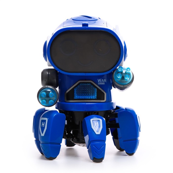 Робот музыкальный «Вилли», световые и звуковые эффекты, ходит, цвет синий