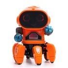 Робот музыкальный «Вилли», русское озвучивание, световые эффекты, цвет оранжевый - фото 7654767