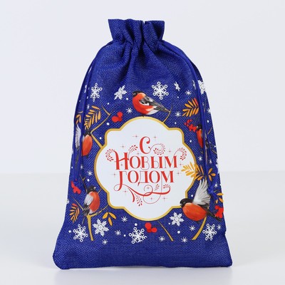 Мешочек подарочный с термонаклейкой «Чудес в Новом году», 20 х 30 см +/- 1.5 см