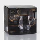 Кружка Magistro «Льдинка», 320 мл, 11×9×9.5 см, стекло, золотистая ручка, прозрачная - Фото 5