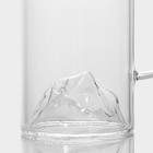 Кружка Magistro «Горы», 330 мл, стекло, прозрачная - Фото 4