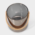 Ведро для льда Magistro «Кайлас», 1.5 л, 13×13 см, стекло, серое - Фото 3