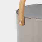 Ведро для льда Magistro «Кайлас», 1.5 л, 13×13 см, стекло, серое - Фото 4