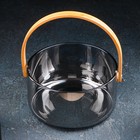 Ведро для льда «Кайлас», 2.6 л, 20×10 см, стекло, чёрное - Фото 2