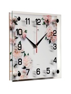 Часы настенные, интерьерные "Цветы", бесшумные, 25 х 25 см - Фото 2