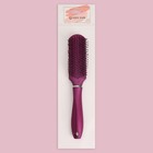 Расчёска массажная, прорезиненная ручка, 3,8 × 22,7 см, цвет фиолетовый - Фото 4