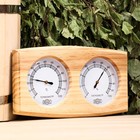 Термометр-гигрометр для бани, деревянный - фото 9268741