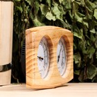 Термометр-гигрометр для бани, деревянный - Фото 2