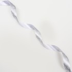 Лента упаковочная для декора и подарков, серебро «Снежинки», 2 см × 45 м - Фото 4