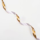 Лента упаковочная для декора и подарков, золотая «Снежинки», 2 см × 45 м - Фото 4