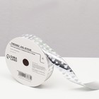 Лента новогодняя для декора и подарков, серебряная «Ёлки», 2 см × 45 м - Фото 2