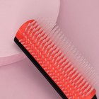 Расчёска массажная, 4,5 × 19 см, цвет чёрный/розовый - Фото 3